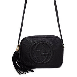 Gucci Soho Disco Pebbled Leather Interlocking GG Tassel Crossbody Bag